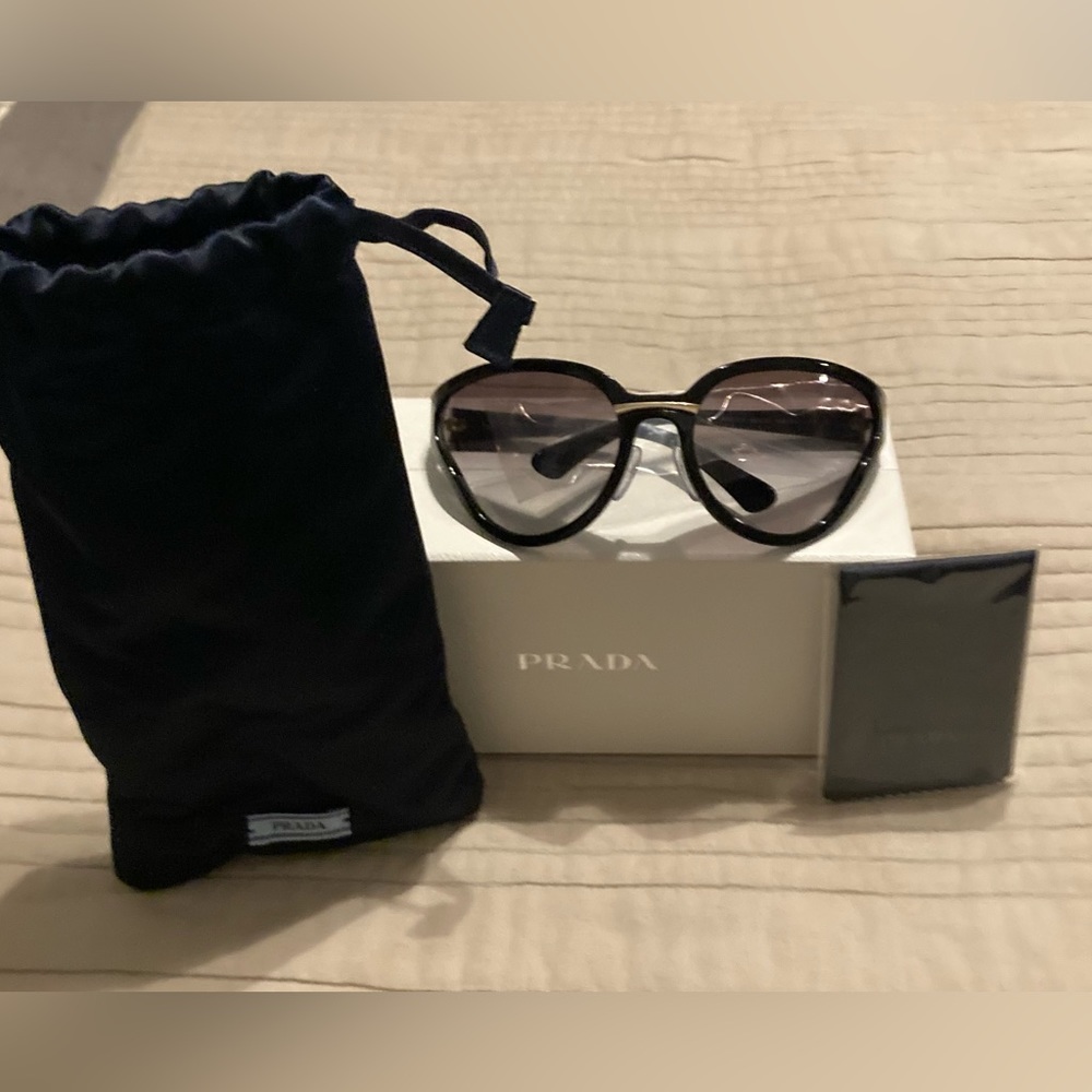 Prada SPR022V Black Butterfly Sunglasses with Case and box